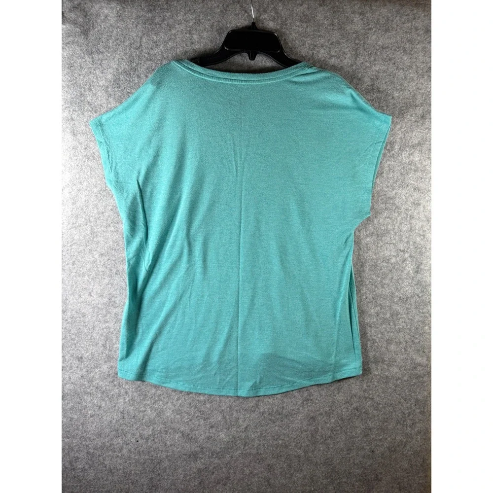Nike Dri-FIT Womens Loose Fit Teal Heather Graphic T-Shirt‎ Scoop Neck Medium